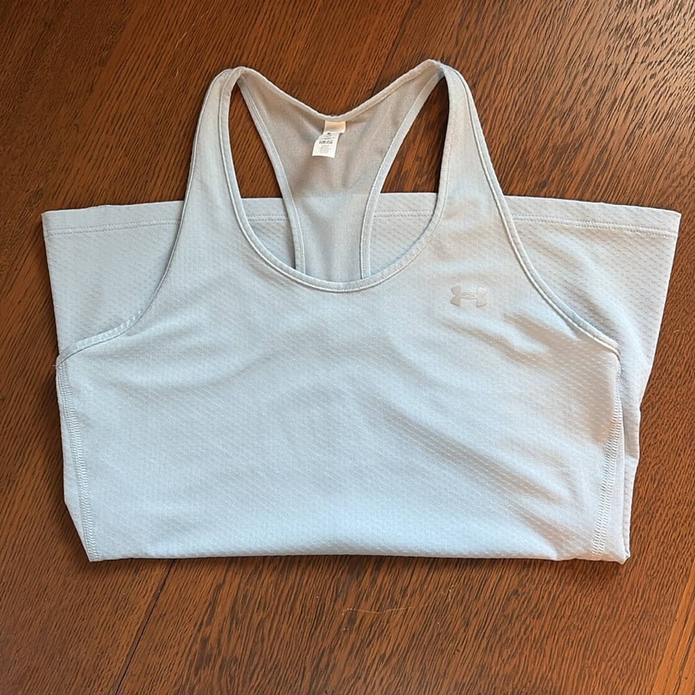 Under Armour Light Blue Fitted Sleeveless Tank Top